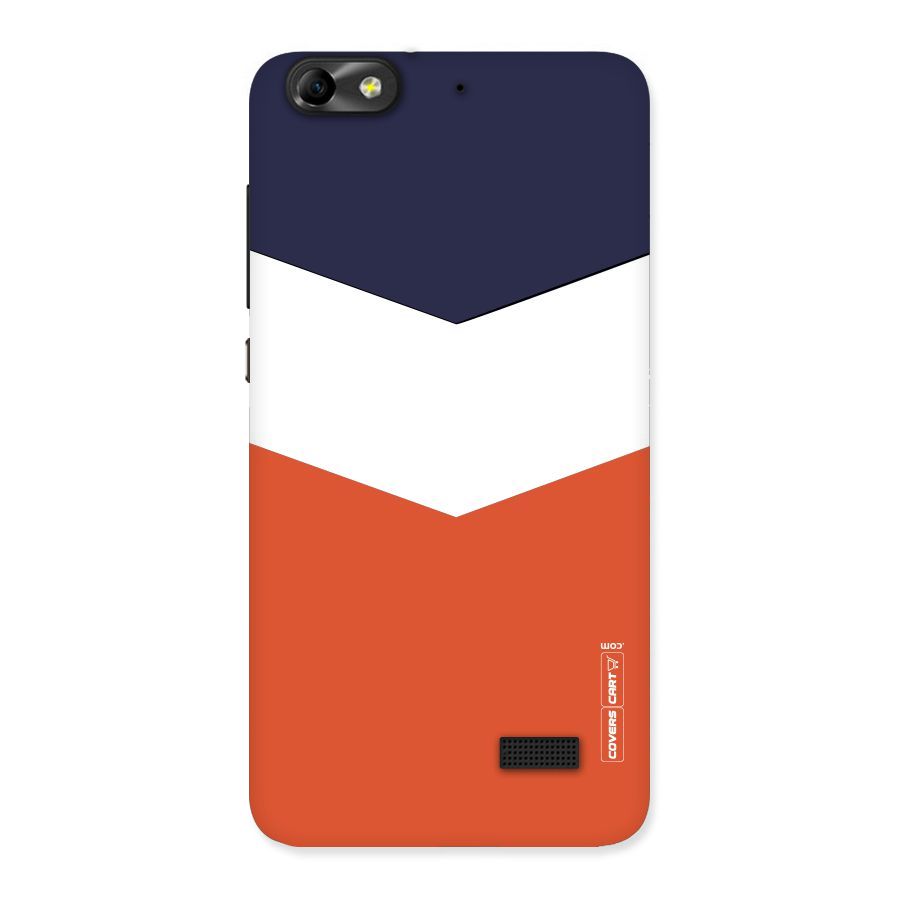 Navy Blue White Orange Arrow Back Case for Honor 4C