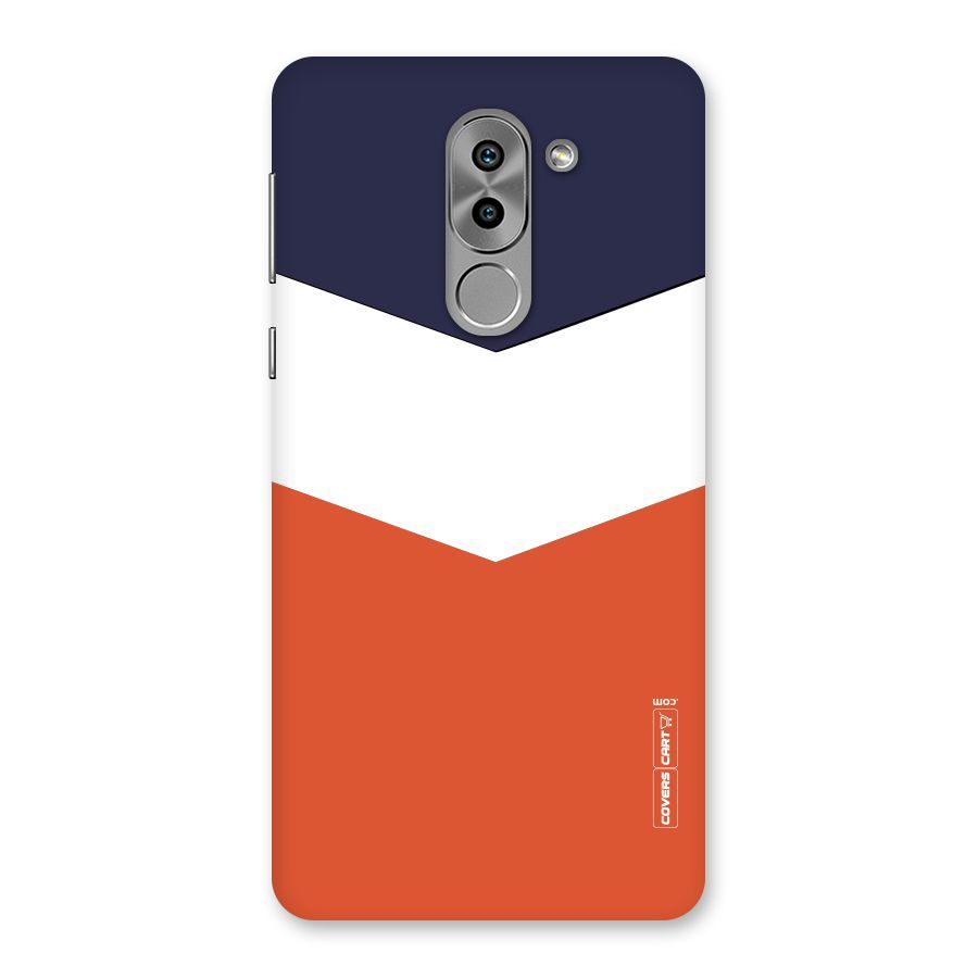Navy Blue White Orange Arrow Back Case for Honor 6X