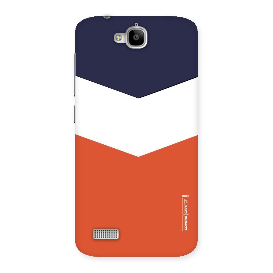 Navy Blue White Orange Arrow Back Case for Honor Holly