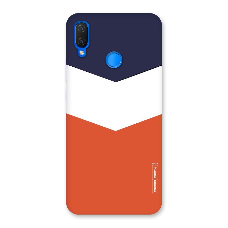 Navy Blue White Orange Arrow Back Case for Huawei Nova 3i