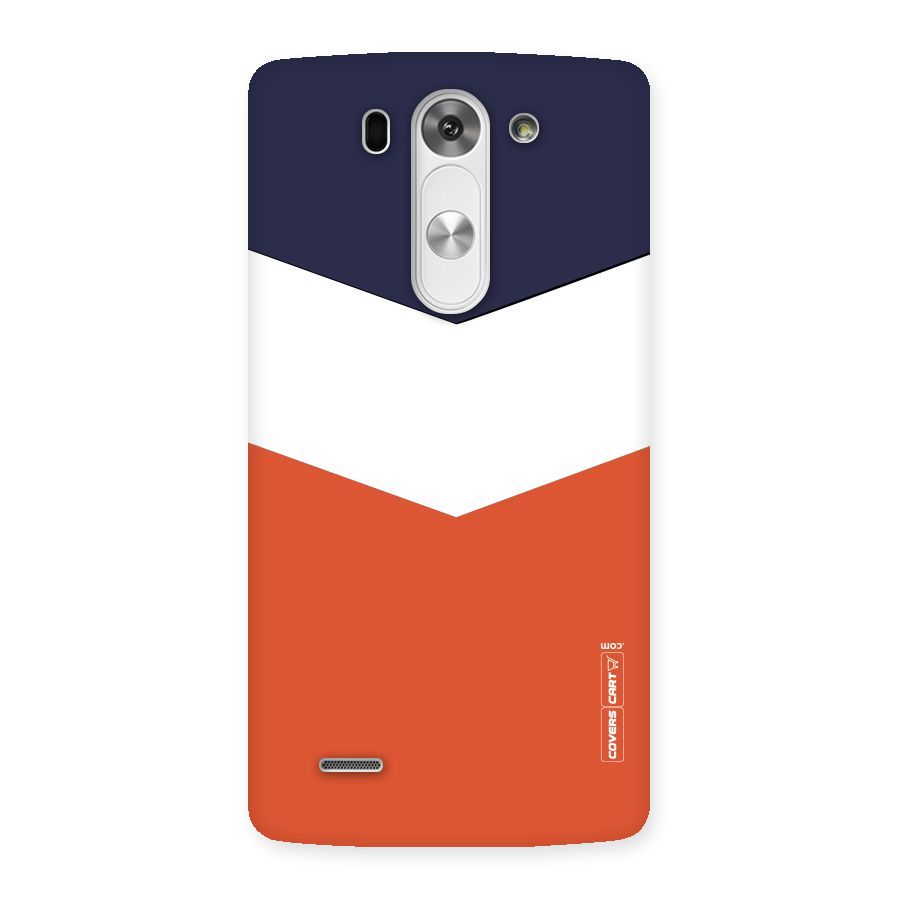 Navy Blue White Orange Arrow Back Case for LG G3 Beat