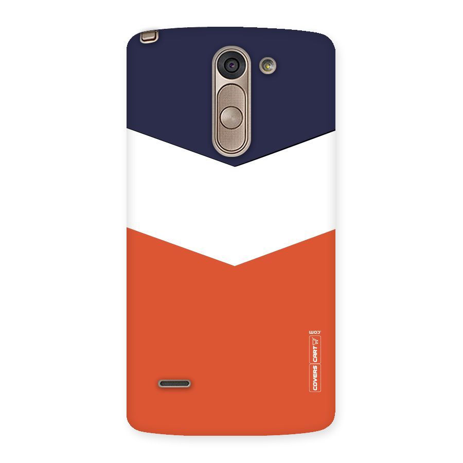 Navy Blue White Orange Arrow Back Case for LG G3 Stylus
