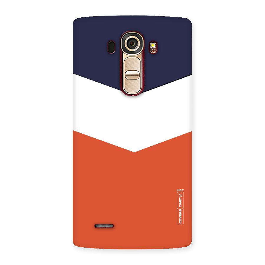 Navy Blue White Orange Arrow Back Case for LG G4