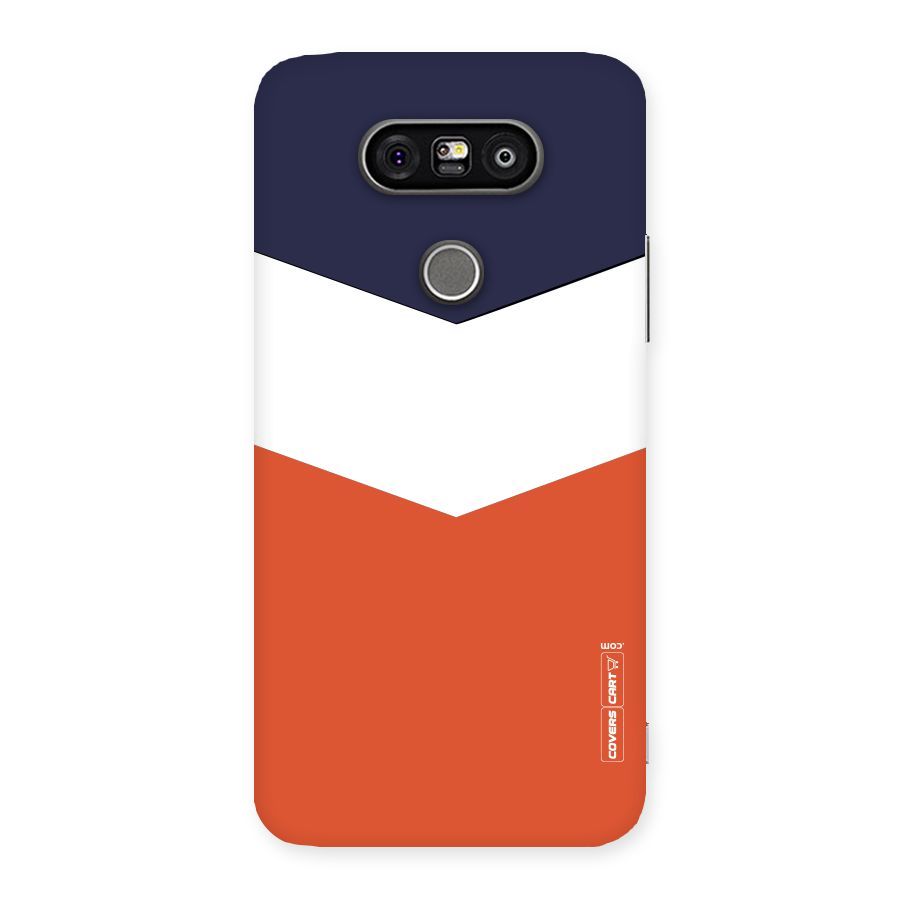 Navy Blue White Orange Arrow Back Case for LG G5