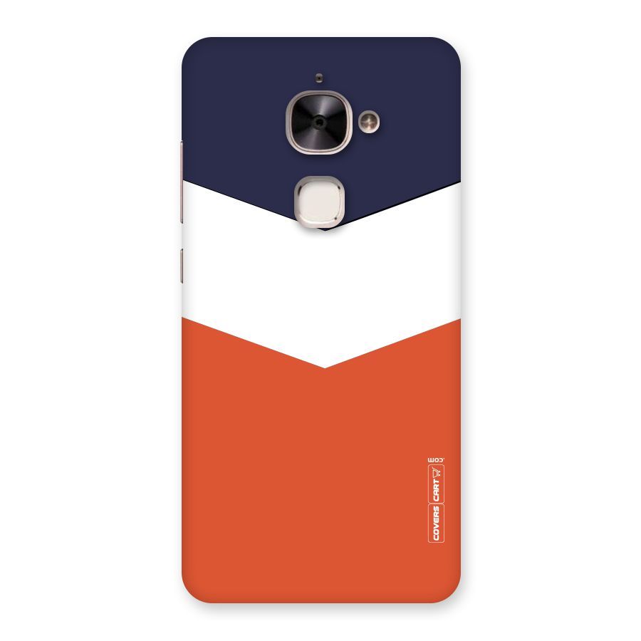 Navy Blue White Orange Arrow Back Case for Le 2