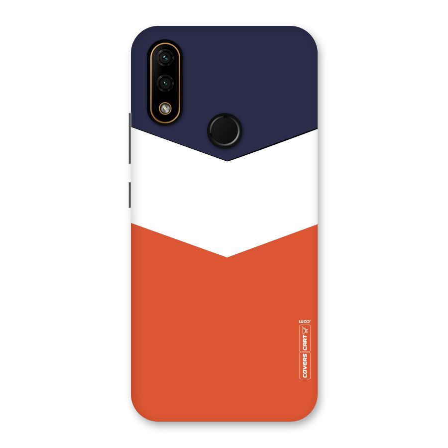 Navy Blue White Orange Arrow Back Case for Lenovo A6 Note