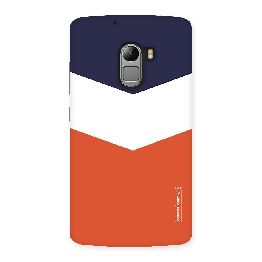 Navy Blue White Orange Arrow Back Case for Lenovo K4 Note