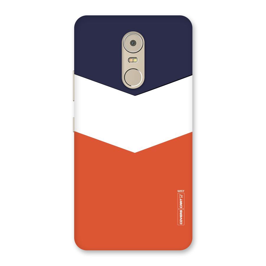 Navy Blue White Orange Arrow Back Case for Lenovo K6 Note