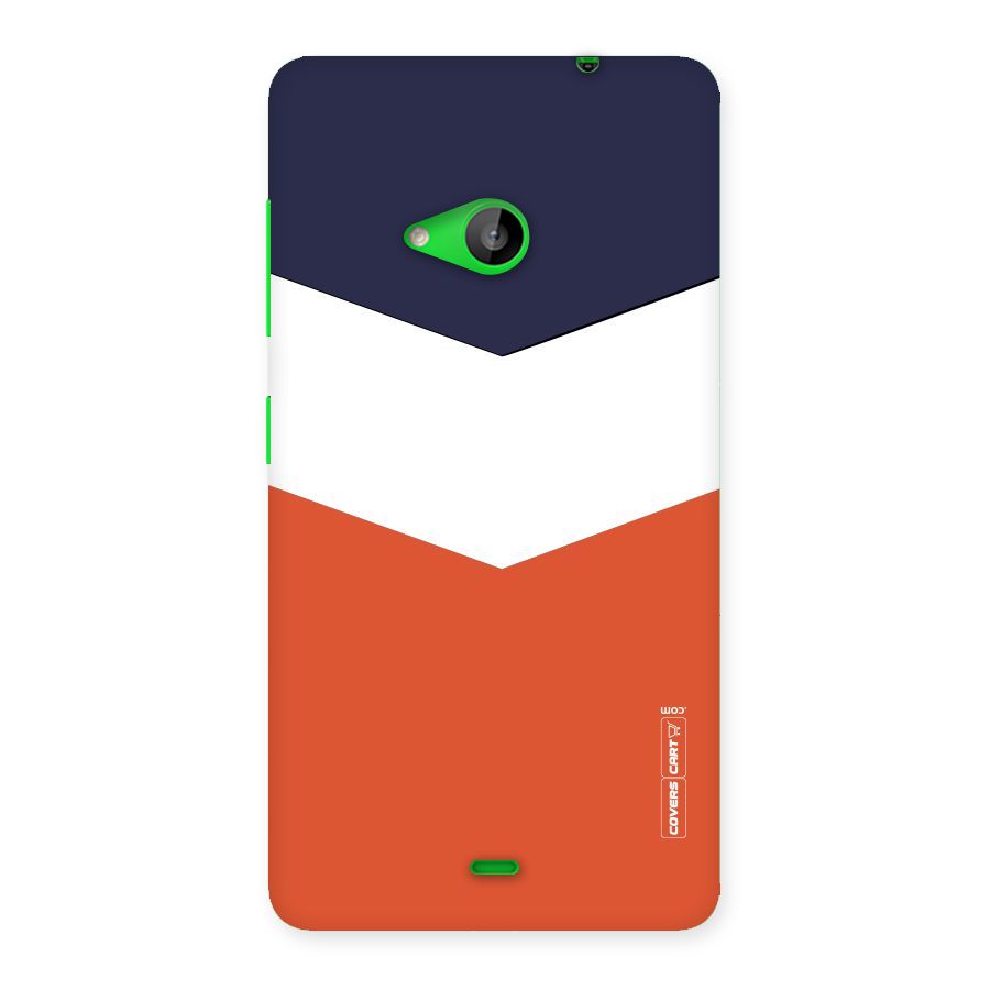 Navy Blue White Orange Arrow Back Case for Lumia 535