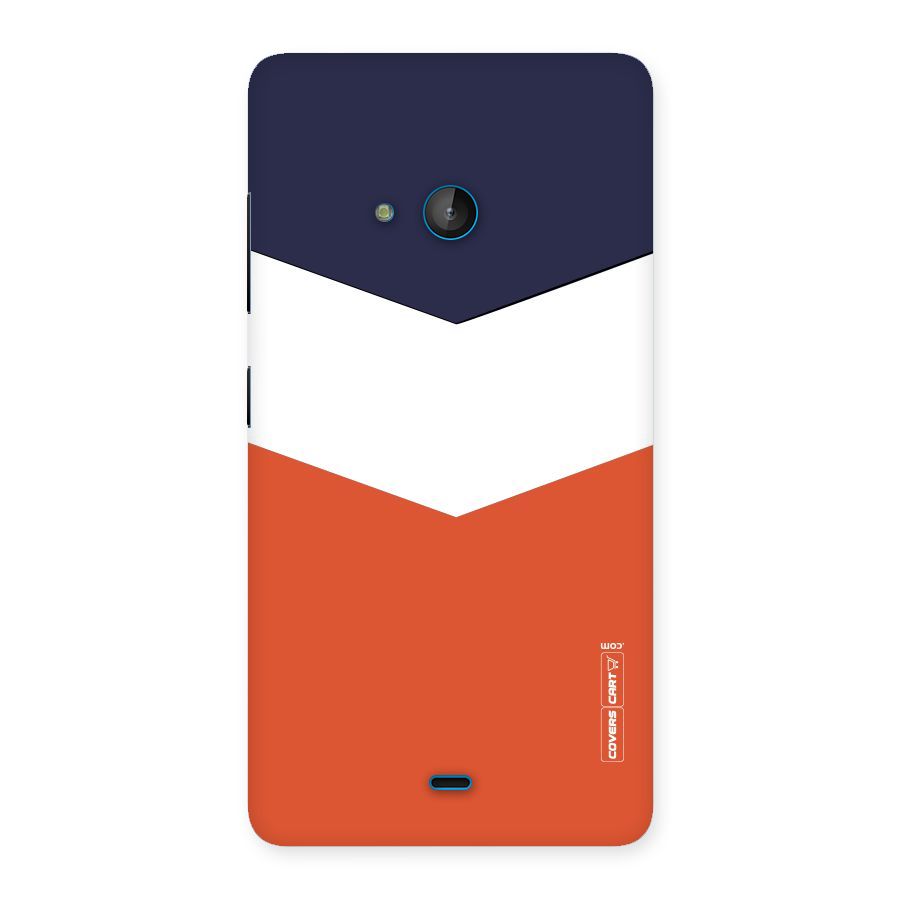 Navy Blue White Orange Arrow Back Case for Lumia 540