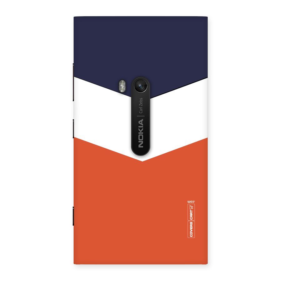 Navy Blue White Orange Arrow Back Case for Lumia 920