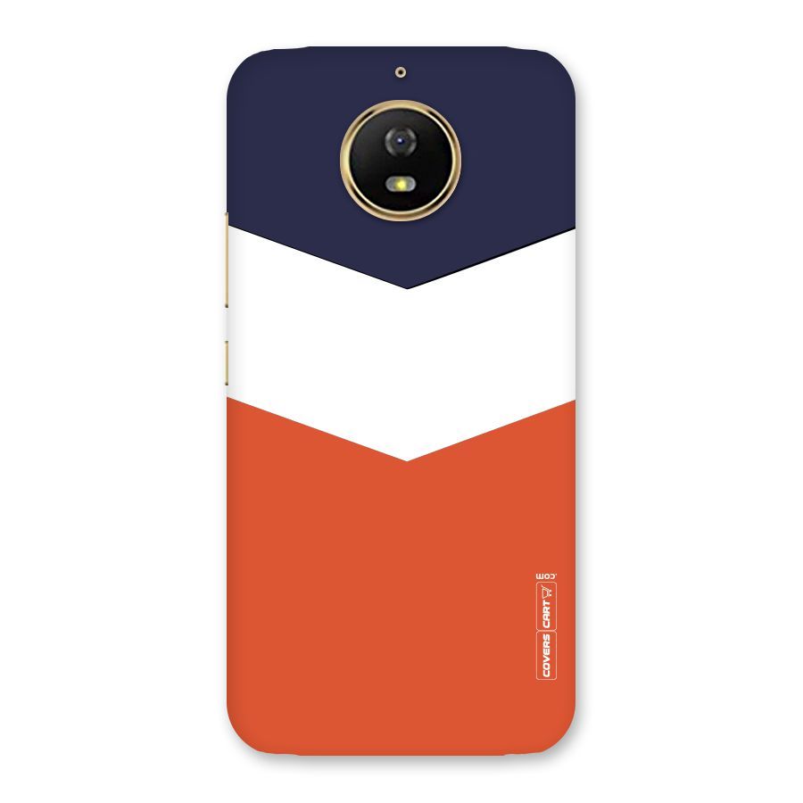 Navy Blue White Orange Arrow Back Case for Moto G5s