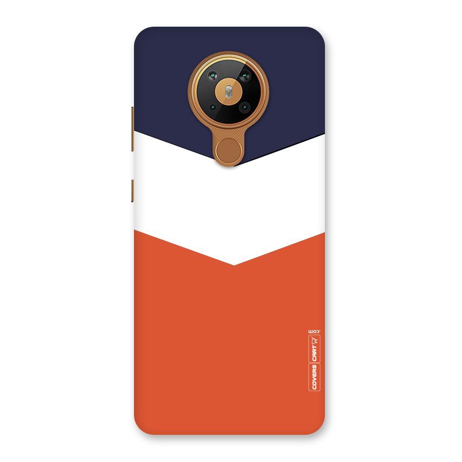 Navy Blue White Orange Arrow Back Case for Nokia 5.3