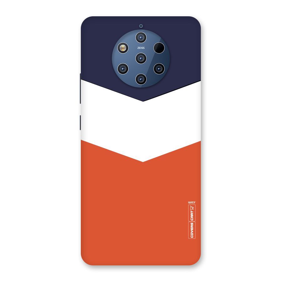 Navy Blue White Orange Arrow Back Case for Nokia 9 PureView
