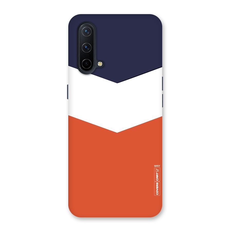 Navy Blue White Orange Arrow Back Case for OnePlus Nord CE 5G
