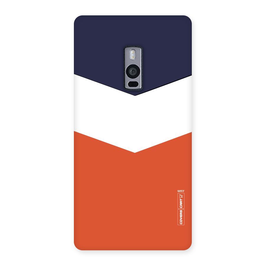 Navy Blue White Orange Arrow Back Case for OnePlus Two