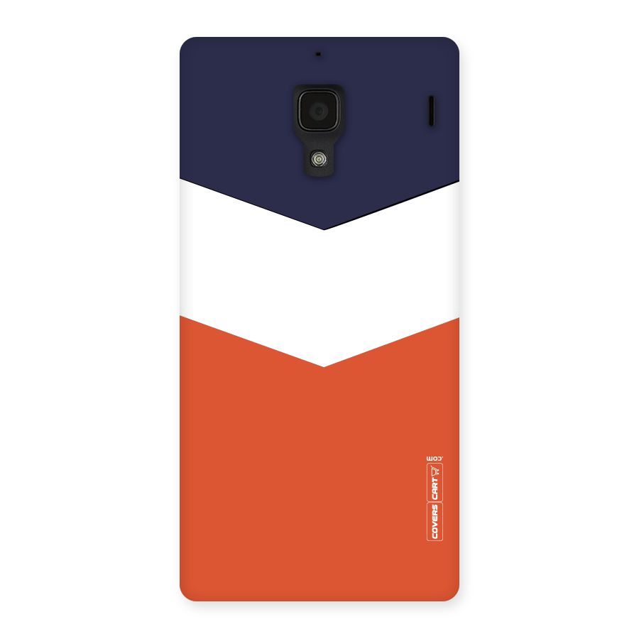 Navy Blue White Orange Arrow Back Case for Redmi 1S
