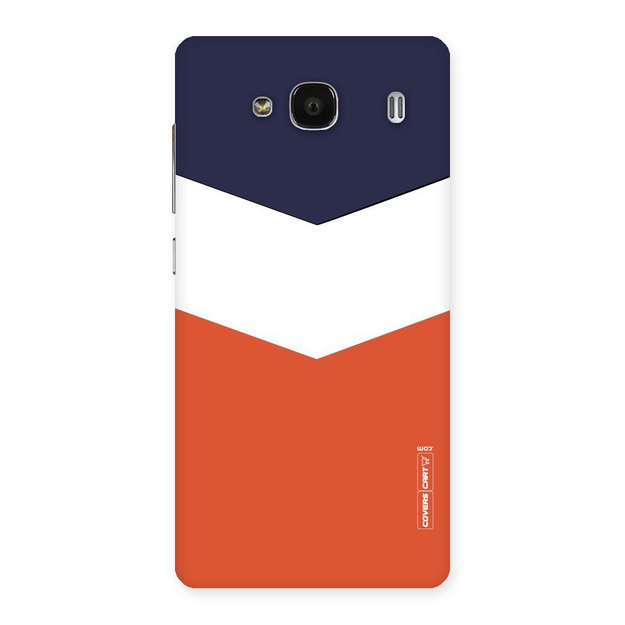Navy Blue White Orange Arrow Back Case for Redmi 2 Prime
