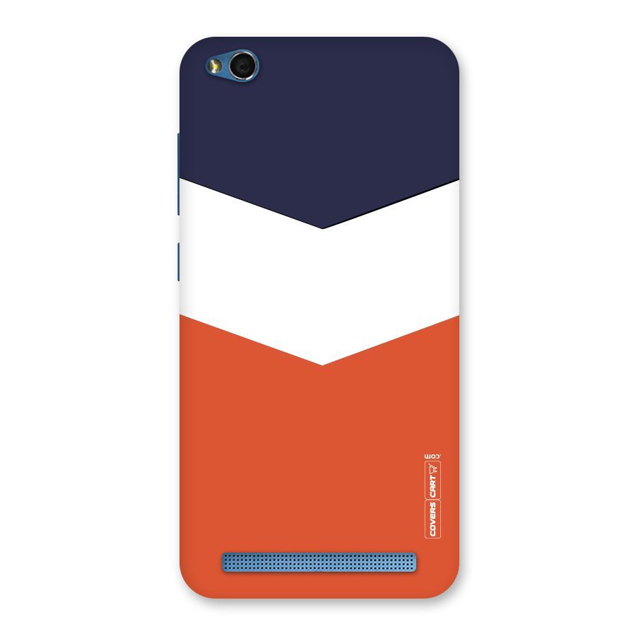Navy Blue White Orange Arrow Back Case for Redmi 5A