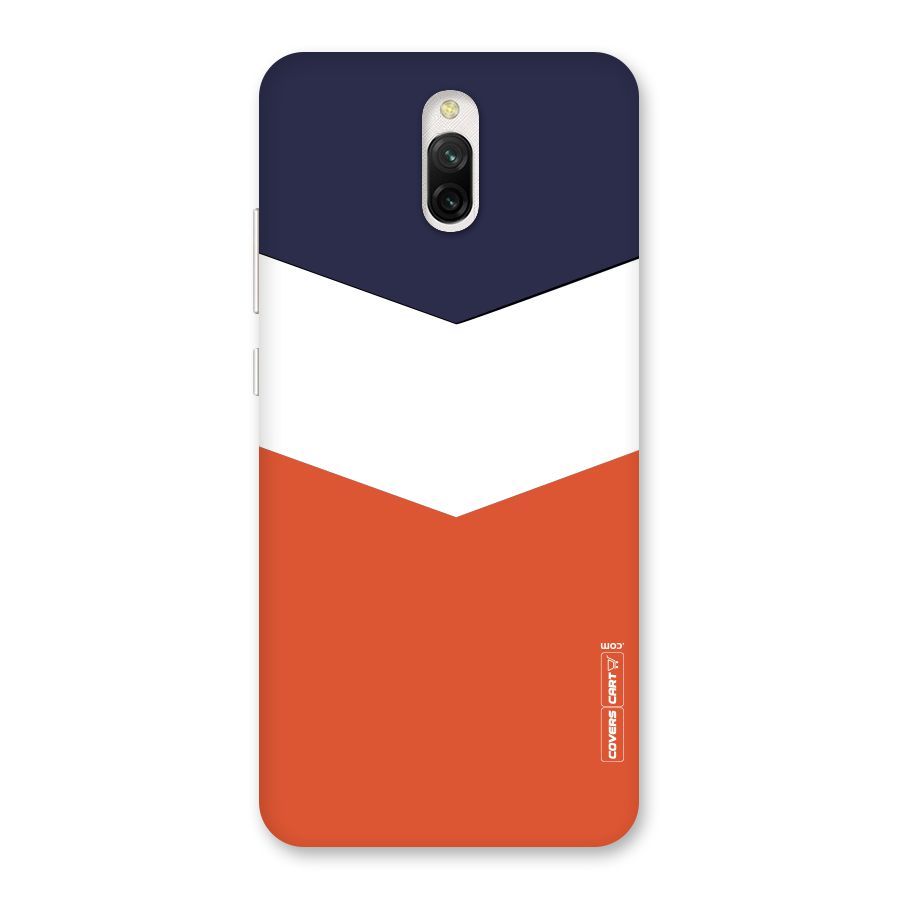 Navy Blue White Orange Arrow Back Case for Redmi 8A Dual