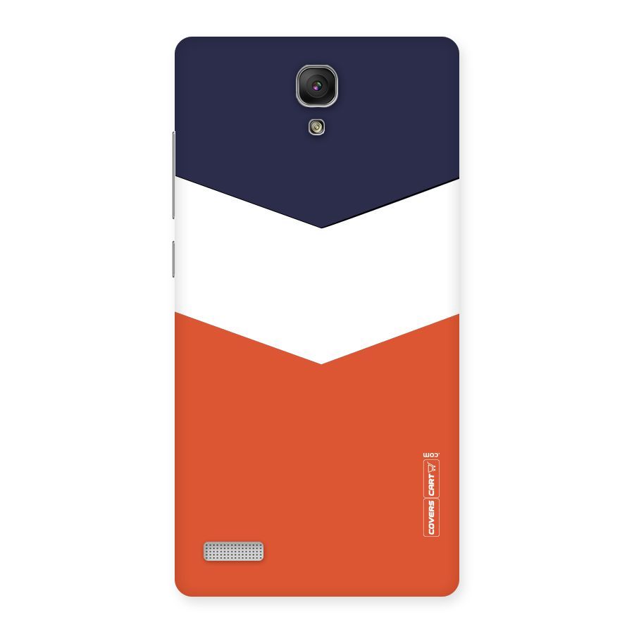 Navy Blue White Orange Arrow Back Case for Redmi Note Prime