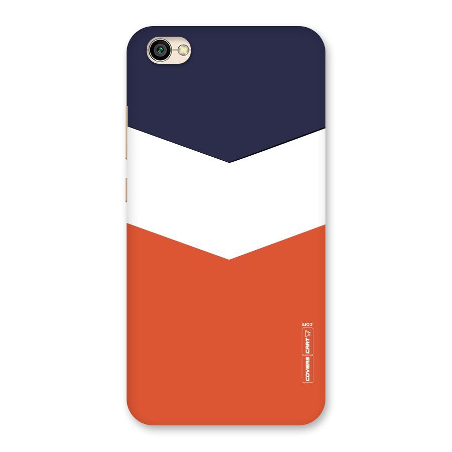Navy Blue White Orange Arrow Back Case for Redmi Y1 Lite