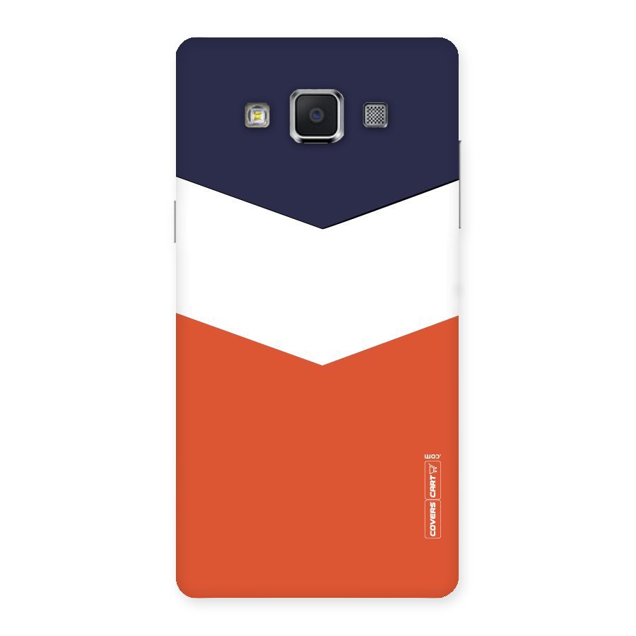 Navy Blue White Orange Arrow Back Case for Samsung Galaxy A5
