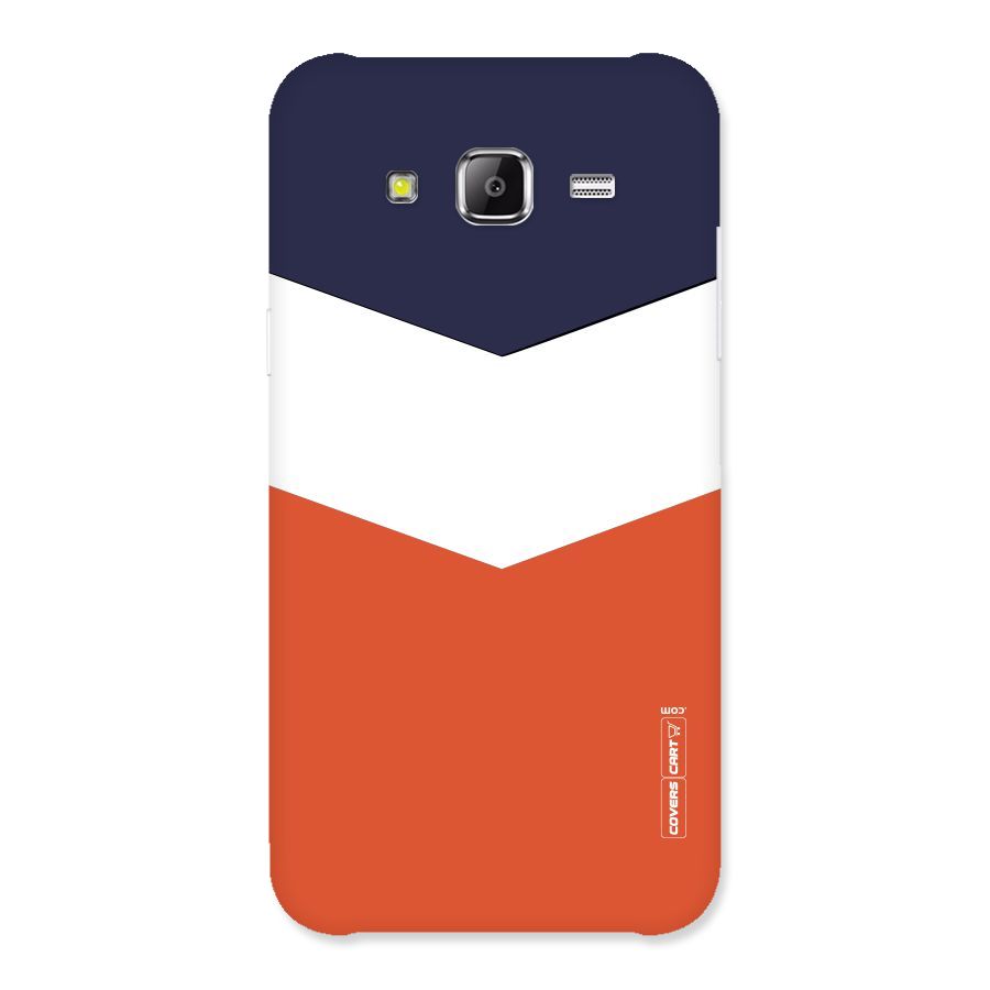 Navy Blue White Orange Arrow Back Case for Samsung Galaxy J5