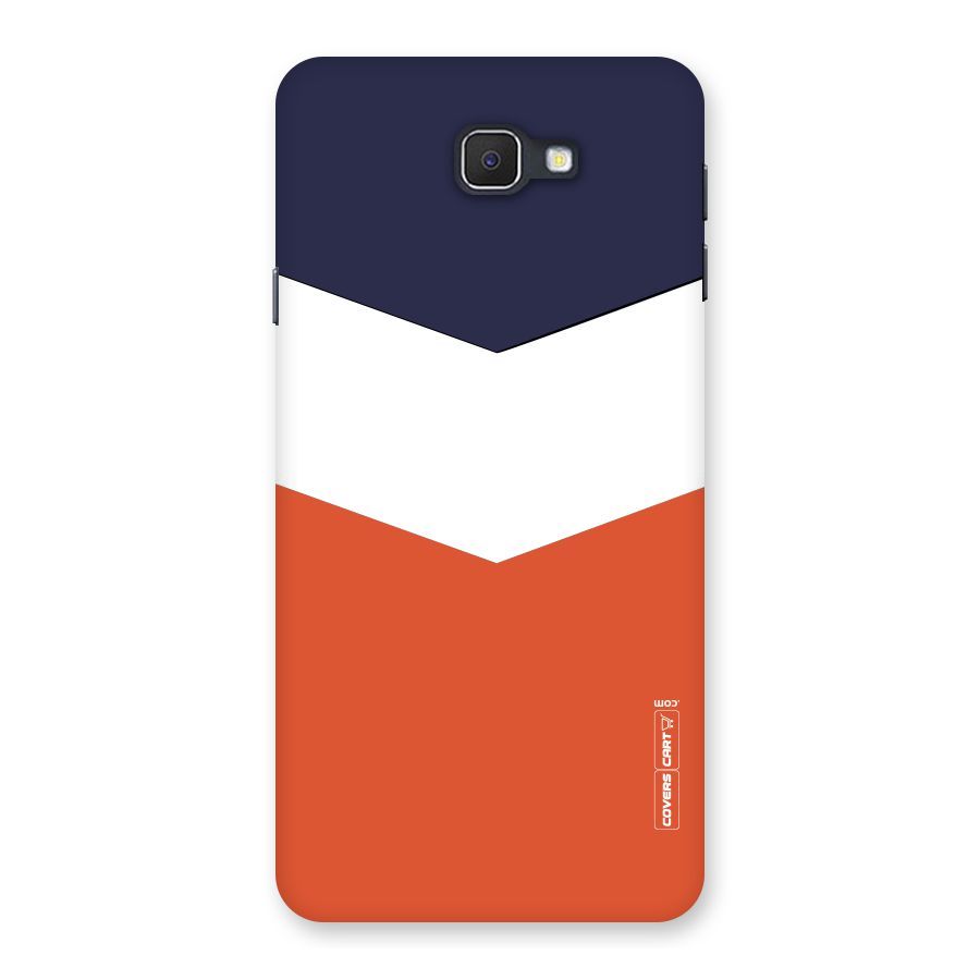 Navy Blue White Orange Arrow Back Case for Samsung Galaxy J7 Prime