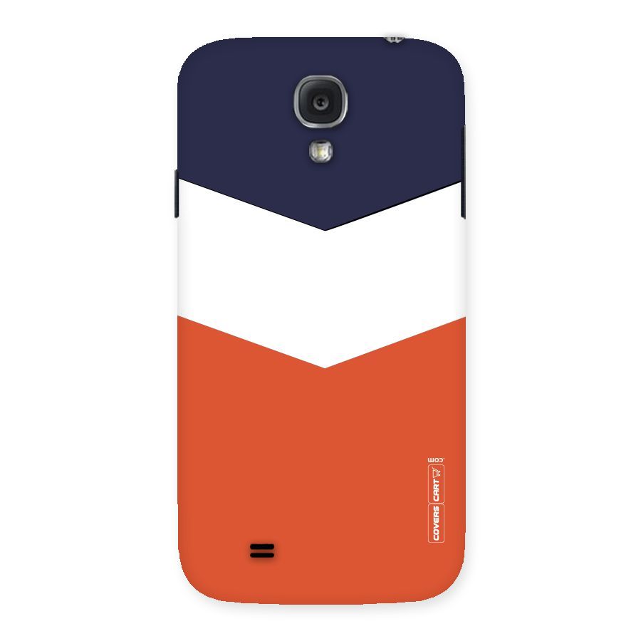 Navy Blue White Orange Arrow Back Case for Samsung Galaxy S4
