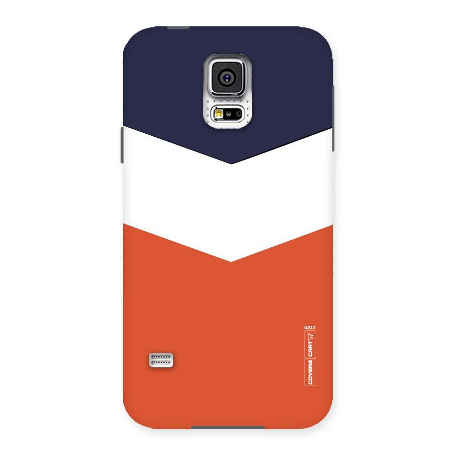 Navy Blue White Orange Arrow Back Case for Samsung Galaxy S5