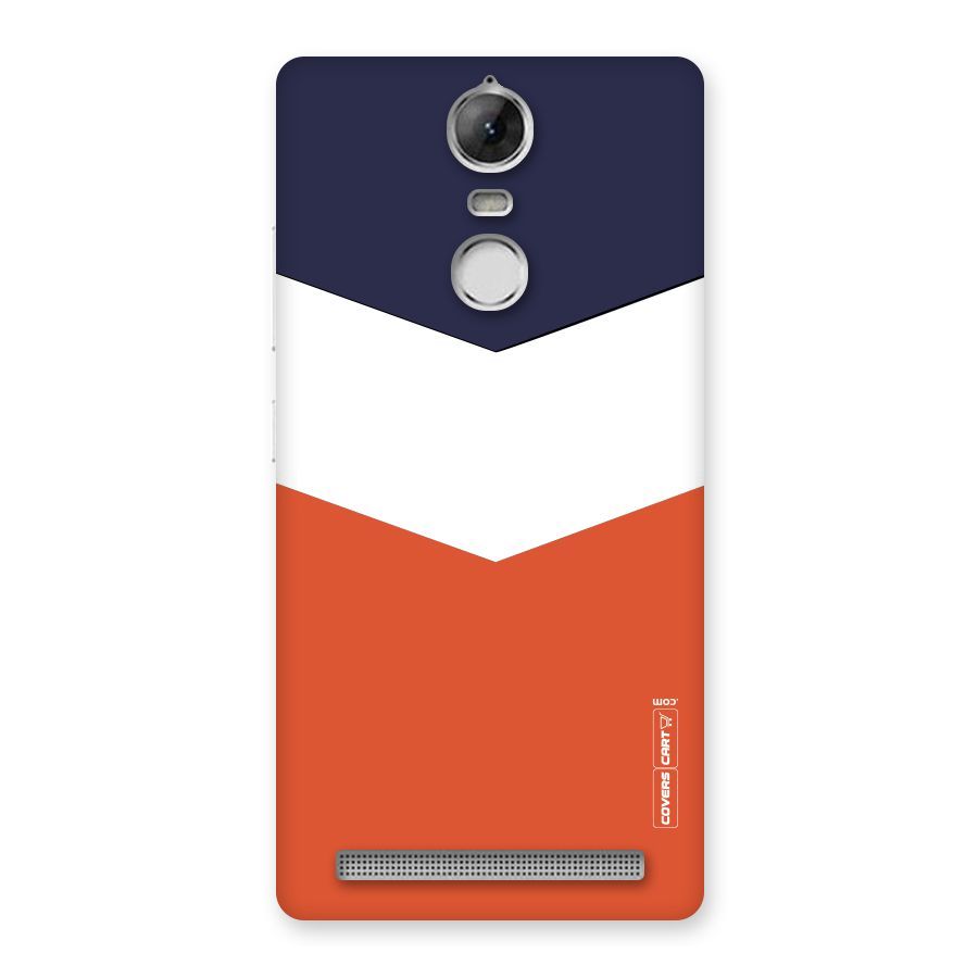 Navy Blue White Orange Arrow Back Case for Vibe K5 Note