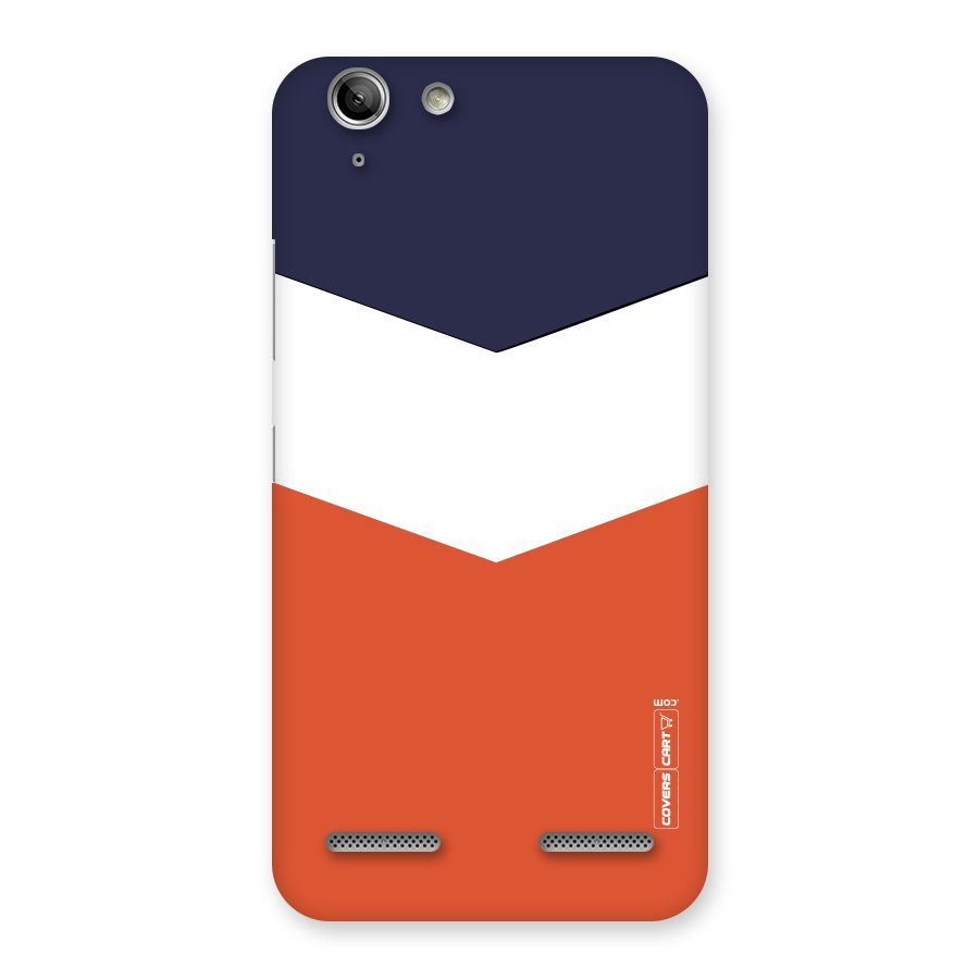 Navy Blue White Orange Arrow Back Case for Vibe K5 Plus