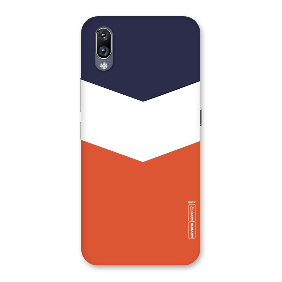 Navy Blue White Orange Arrow Back Case for Vivo NEX