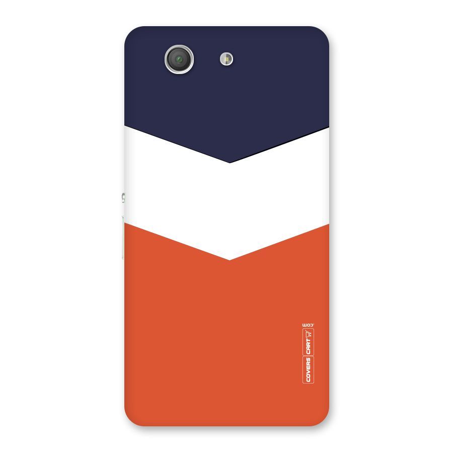 Navy Blue White Orange Arrow Back Case for Xperia Z3 Compact