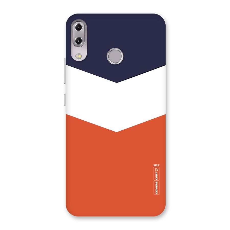 Navy Blue White Orange Arrow Back Case for Zenfone 5Z