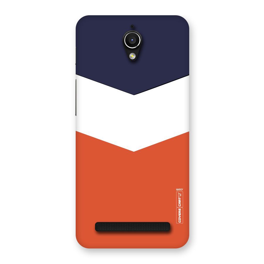 Navy Blue White Orange Arrow Back Case for Zenfone Go