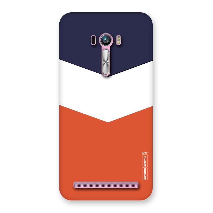 Navy Blue White Orange Arrow Back Case for Zenfone Selfie