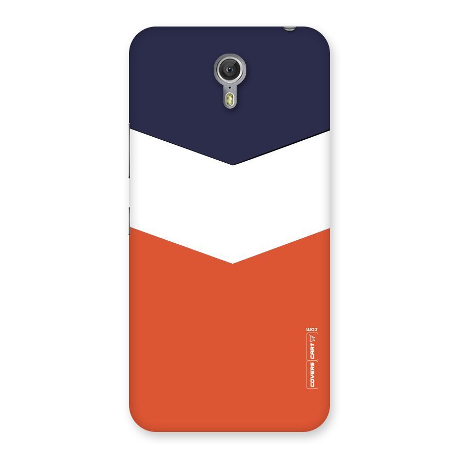 Navy Blue White Orange Arrow Back Case for Zuk Z1