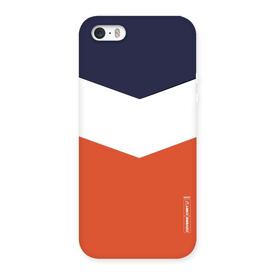 Navy Blue White Orange Arrow Back Case for iPhone 5 5S
