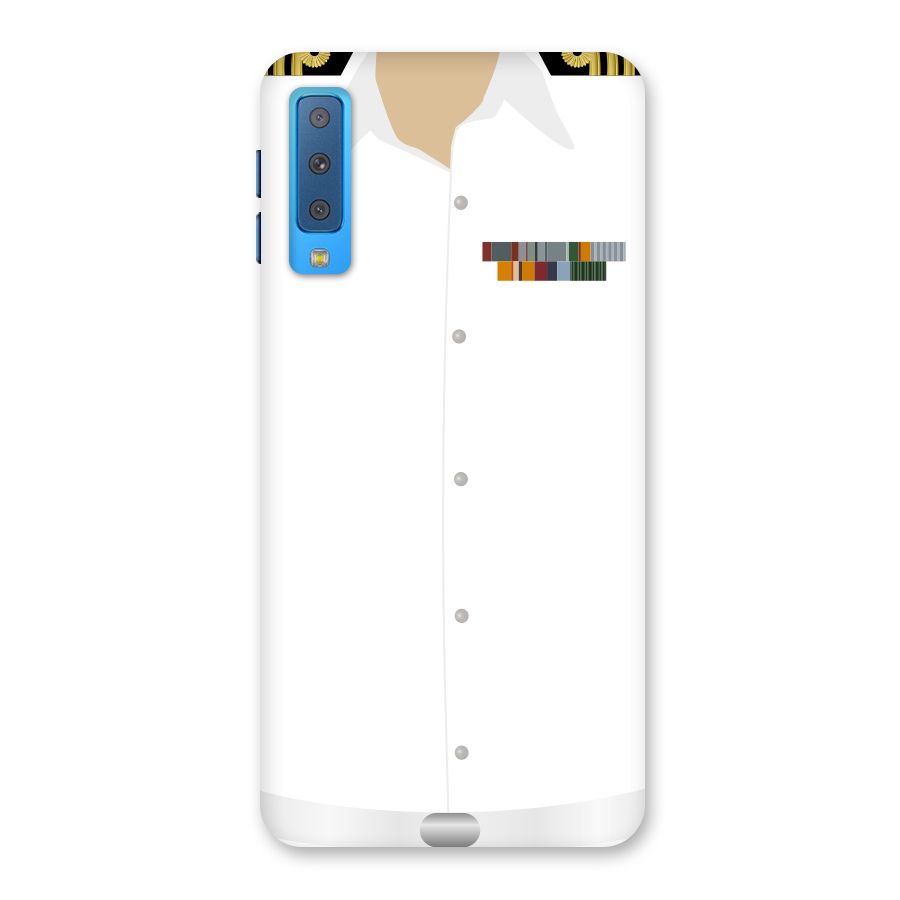 Navy Uniform Back Case for Galaxy A7 (2018)