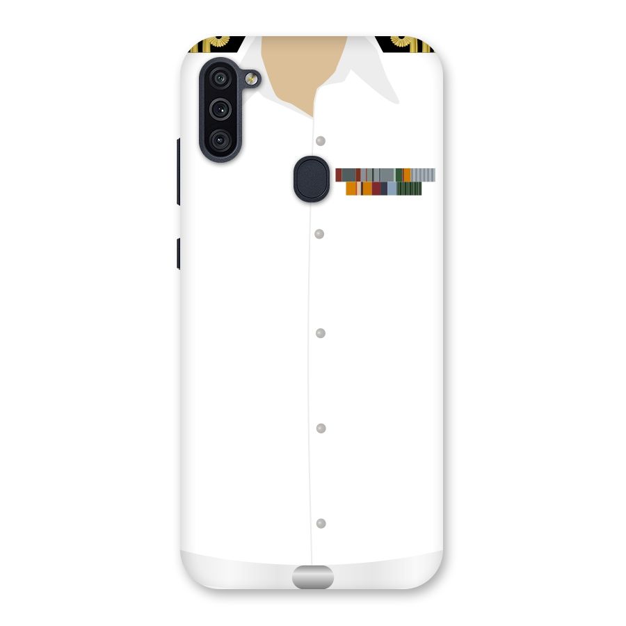 Navy Uniform Back Case for Galaxy M11
