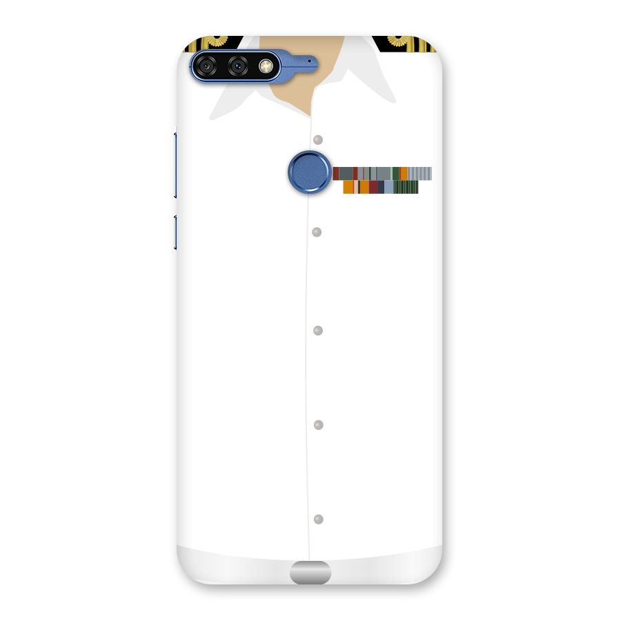 Navy Uniform Back Case for Honor 7C