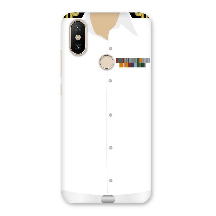 Navy Uniform Back Case for Mi A2