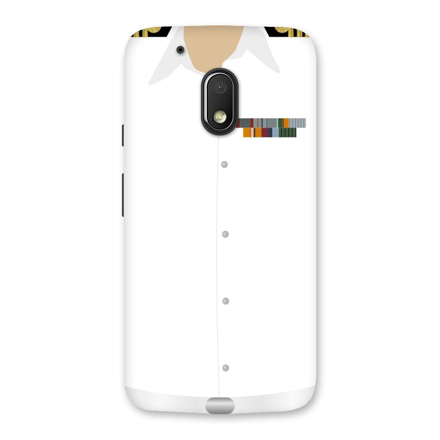 Navy Uniform Back Case for Moto G4 Play