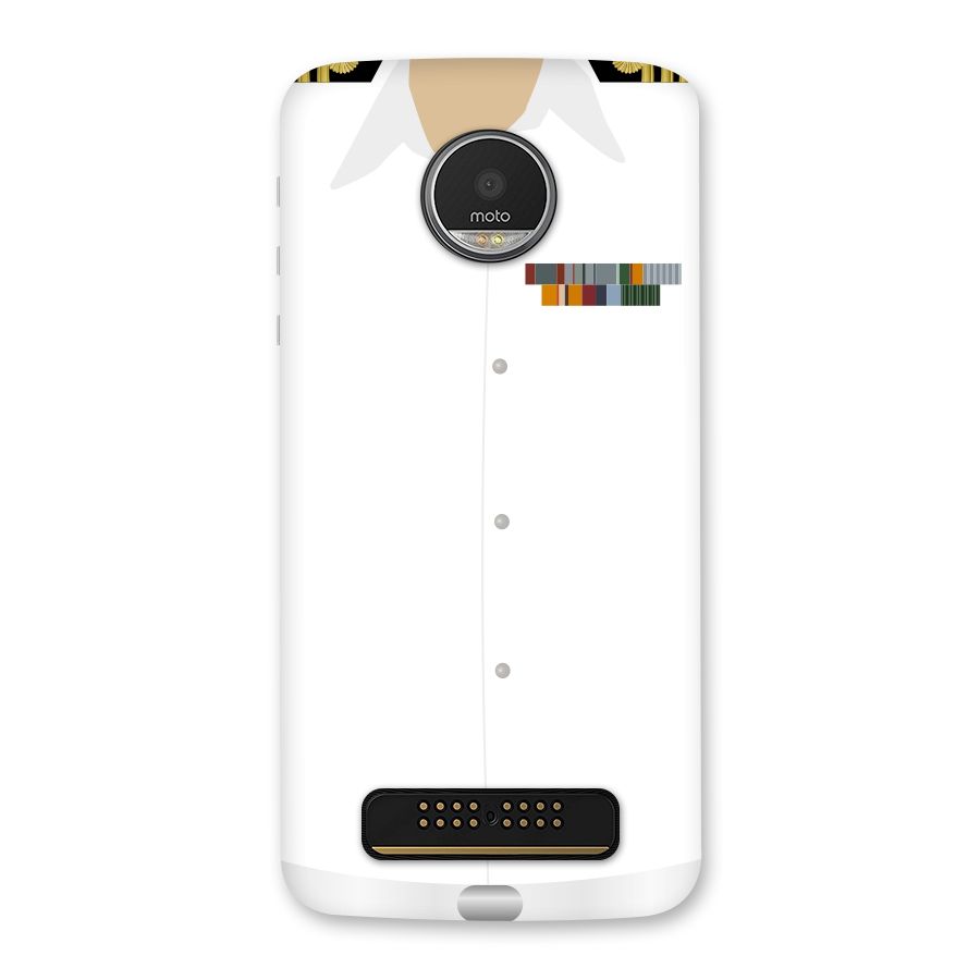 Navy Uniform Back Case for Moto Z Play