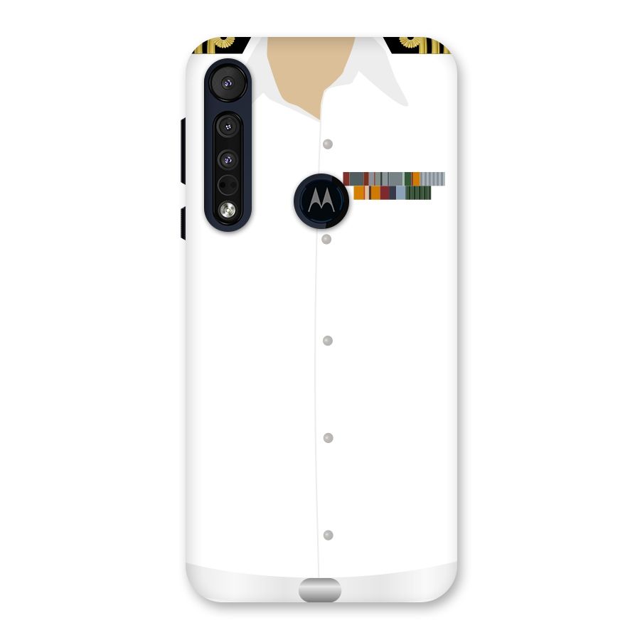 Navy Uniform Back Case for Motorola One Macro
