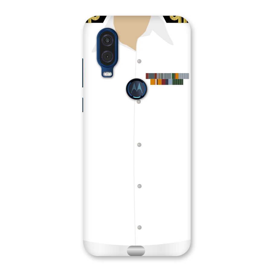 Navy Uniform Back Case for Motorola One Vision
