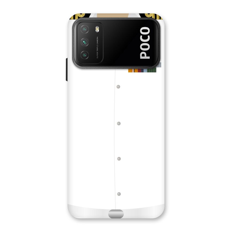 Navy Uniform Back Case for Poco M3