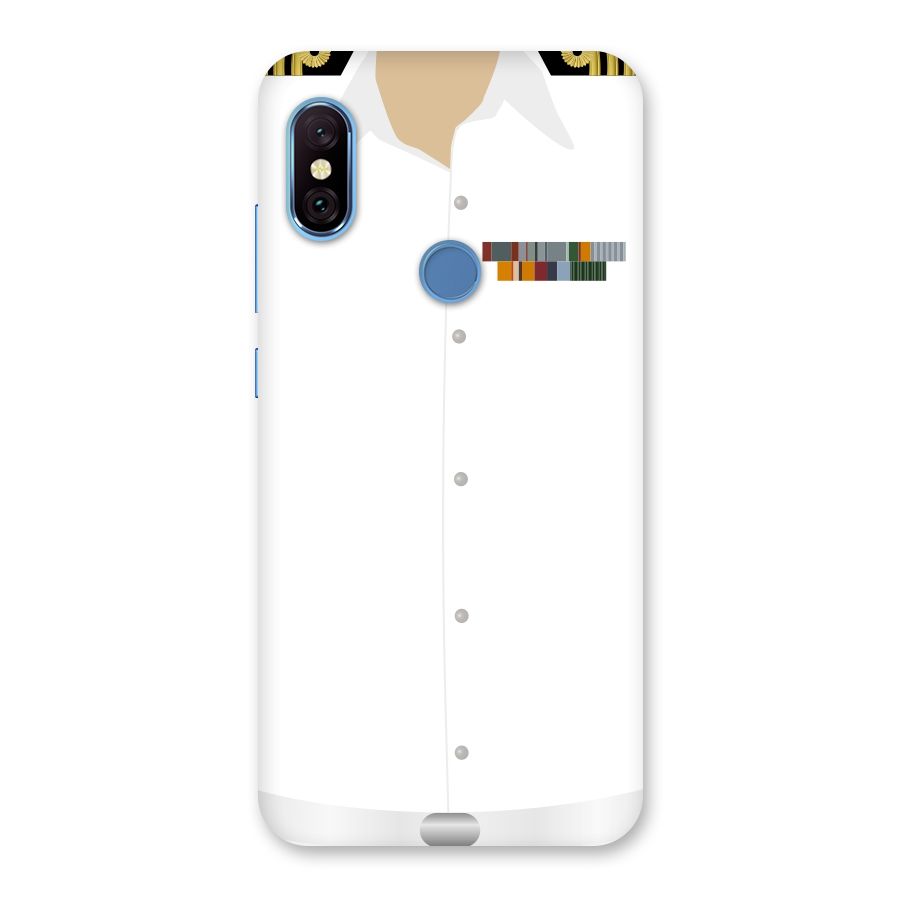 Navy Uniform Back Case for Redmi Note 6 Pro